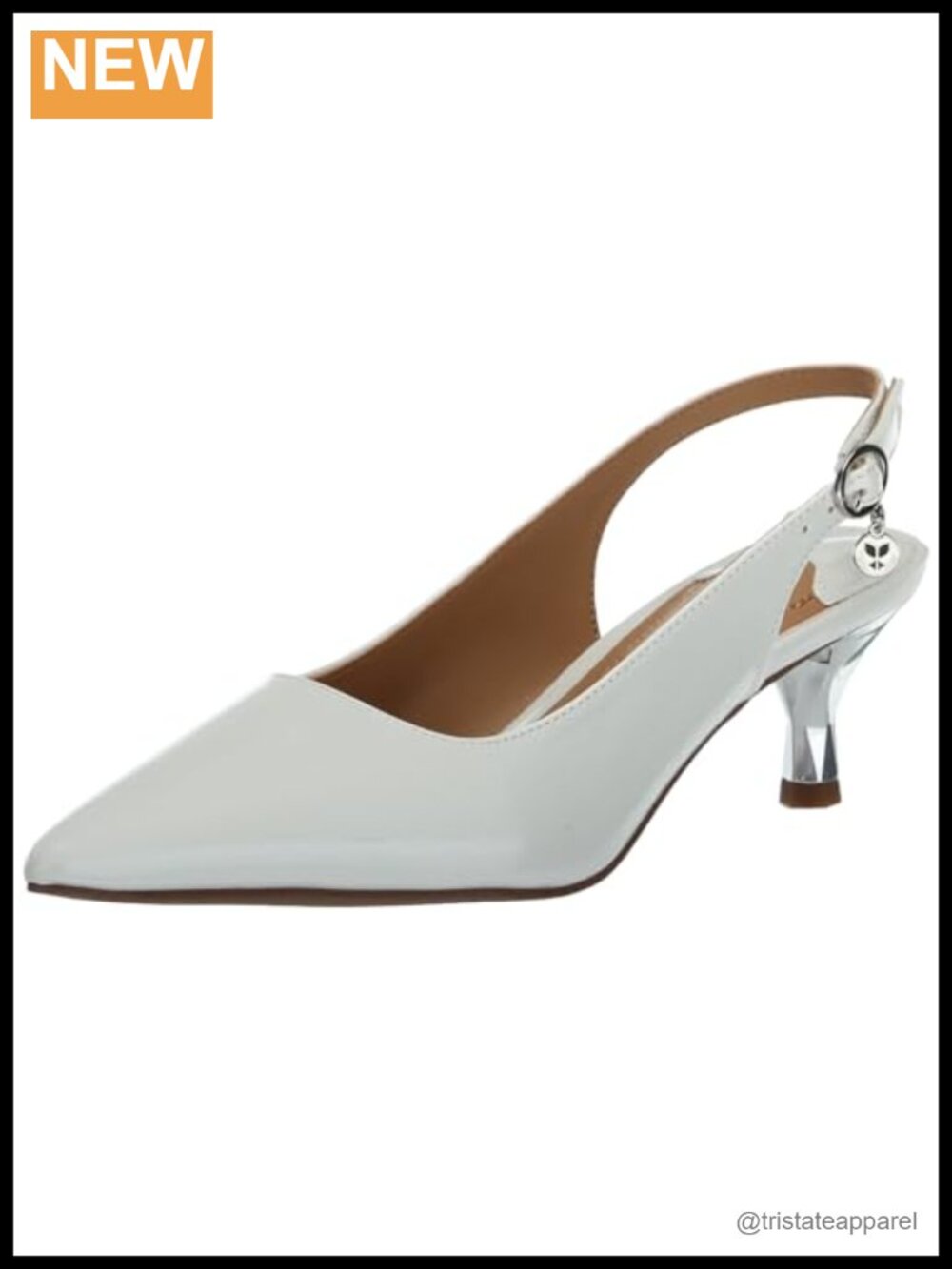 J.Reneé Ferryanne Kitten Heel Slingback Pump Pointed Toe Buckle Cushioned